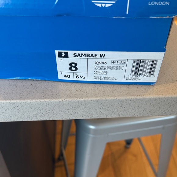 adidas Sambae Liberty London Floral Embroidery Blue Cream White - Picture 4 of 6